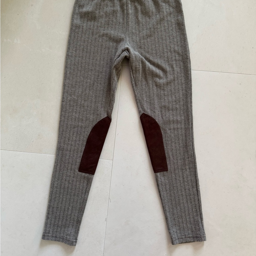 Polo by Ralph Lauren Gray and Brown Ribbed Knit Leggings